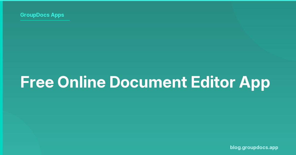 Free online document editor app