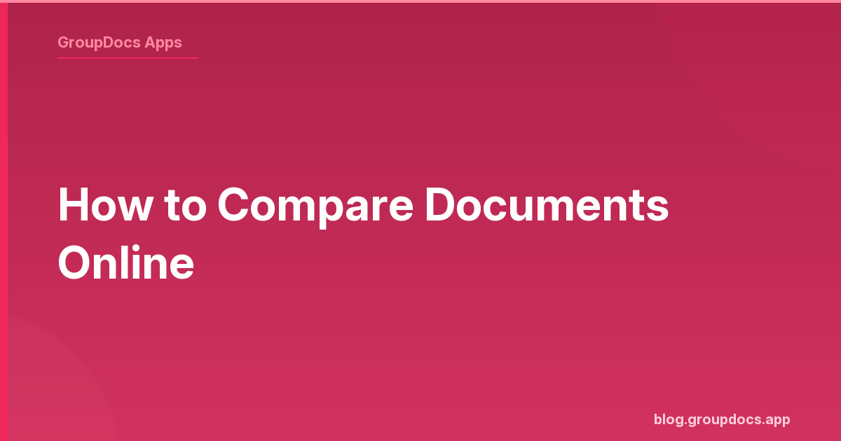 Compare documents online for free