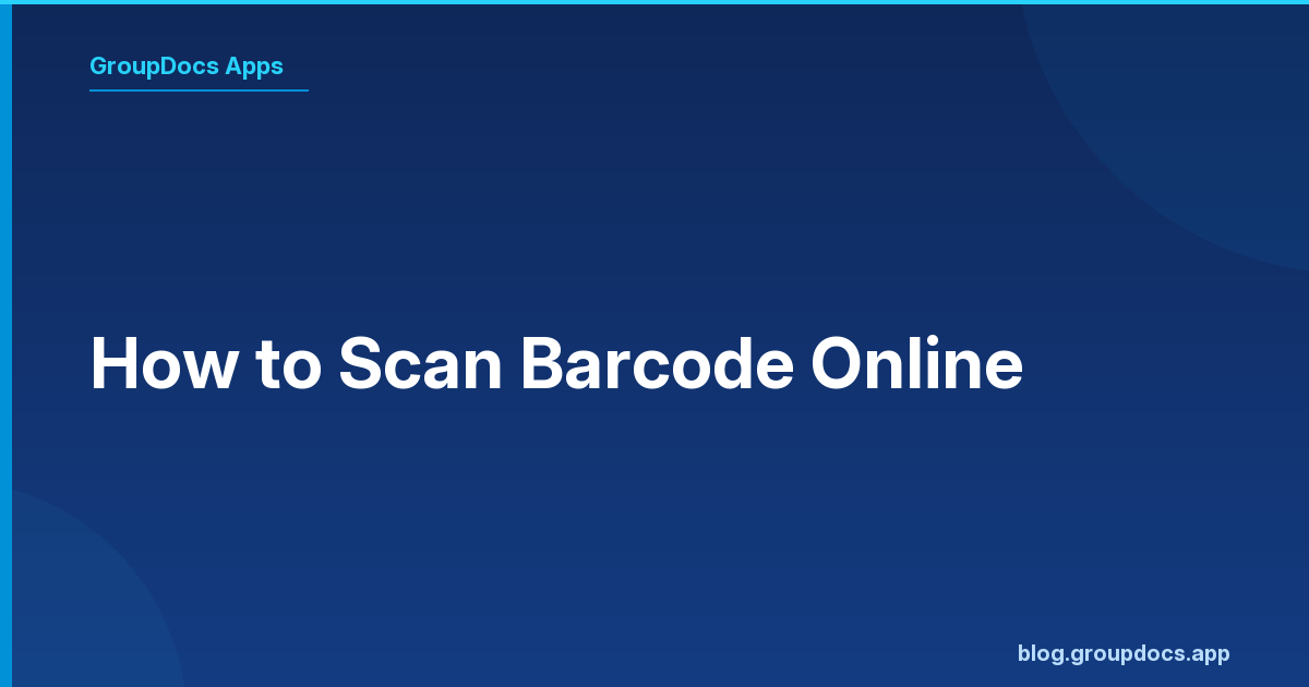 Scan barcode online for free