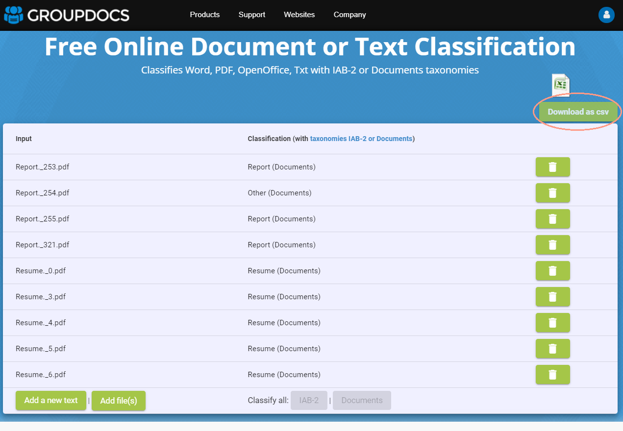 Free Online Document Classification App - GroupDocs.Classification