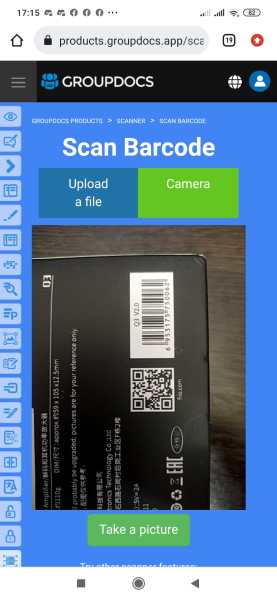 Scan Barcode and QR Code with mobile camera